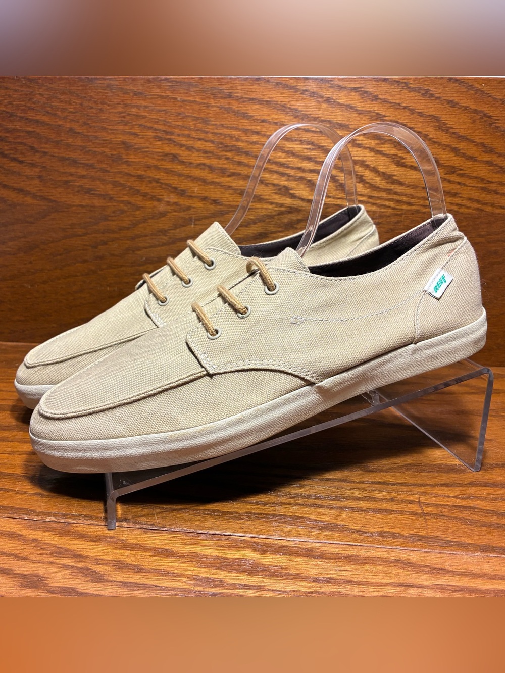 Reef Deck Hand 2 Canvas Boat Sneakers Tan Men’s Size 11